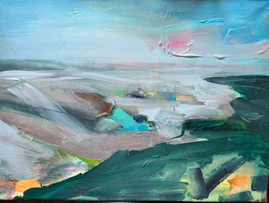 This is a study of St Audries Bay in October after a rainstorm.